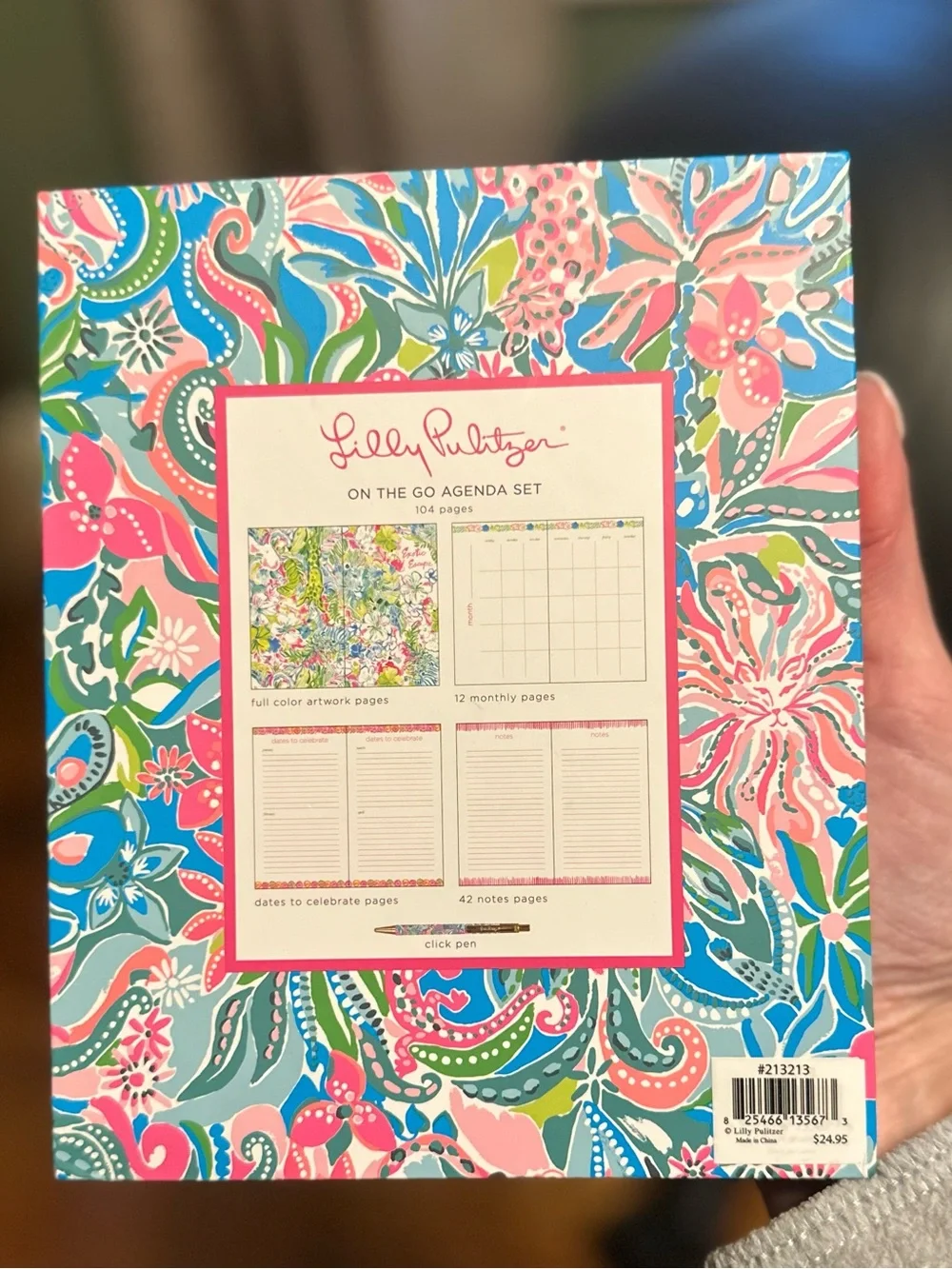 Lilly Pulitzer ON THE GO AGENDA SET with Matching Pen